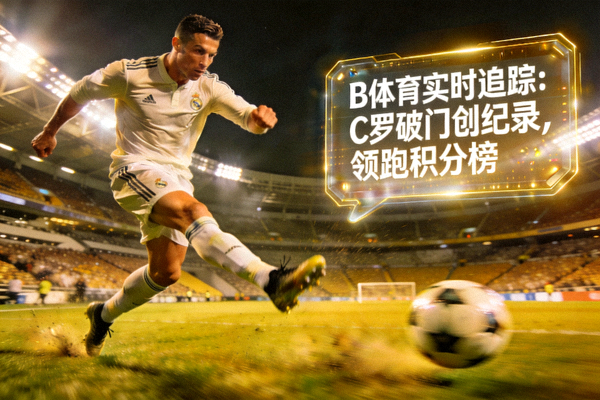 C罗在比赛中射门瞬间，B体育实时追踪其破门创纪录并领跑积分榜